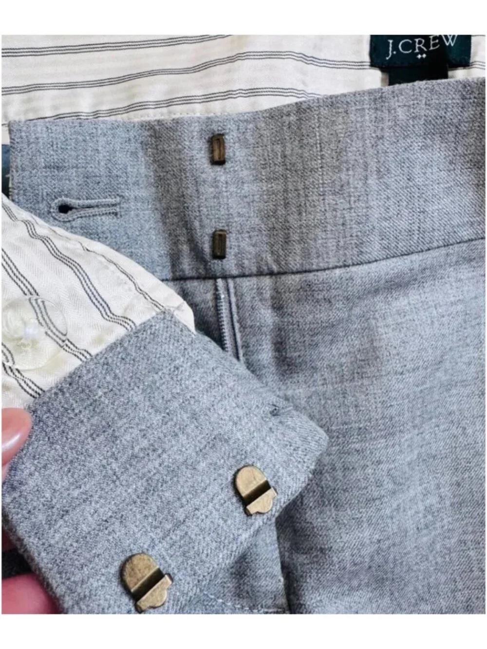 J. Crew Favorite Fit Wool Blend Wide Leg Lined Trouser Pants Women's Size 6